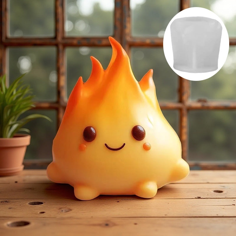 Cute Flame Silicone Candle Molds - Soft, Durable & High-Temp Resistant DIY Casting Molds for Resin, Plaster, Wax - Irregular Shape Decorative Ornaments, Perfect for Holiday & Birthday Gifts
