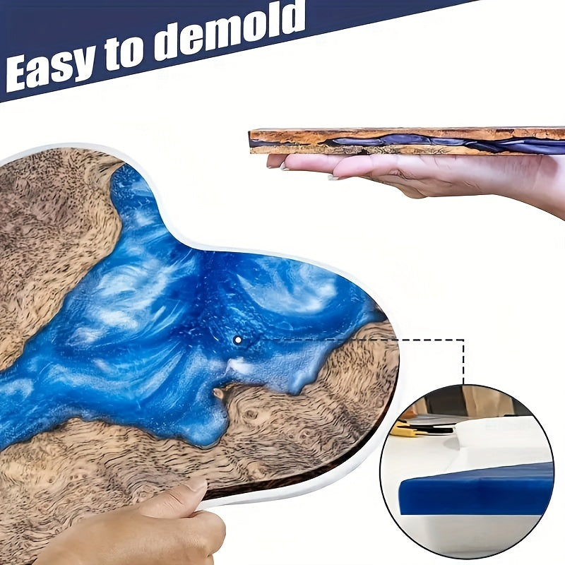 1pc Large 24-Inch Silicone Resin Table Mold, Oval Epoxy Casting Kit for Stylish River Tables - Ideal for DIY Home Decor & Serving Trays