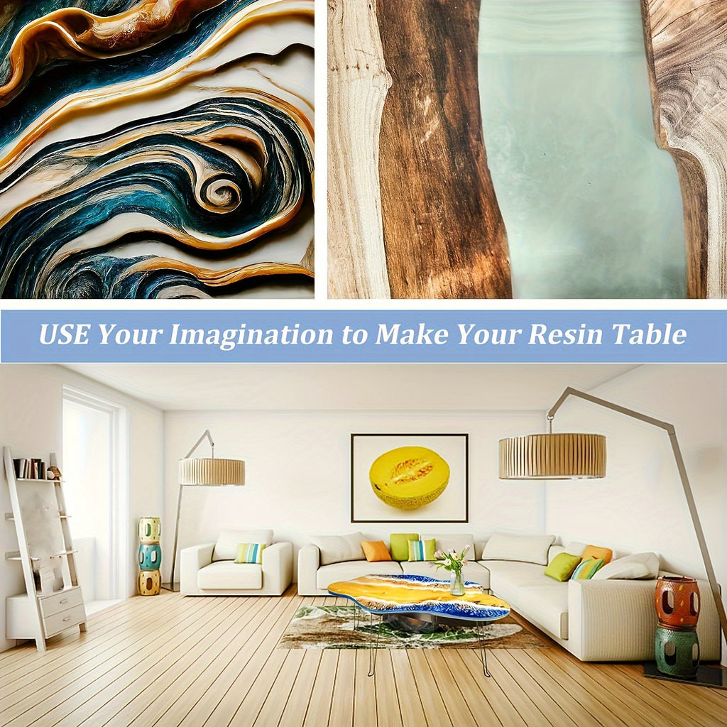 1pc Large 24-Inch Silicone Resin Table Mold, Oval Epoxy Casting Kit for Stylish River Tables - Ideal for DIY Home Decor & Serving Trays
