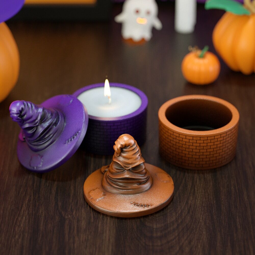 3D Wizard Hat Storage Box Silicone Mold for Resin, Concrete & Plaster Candle Vessel