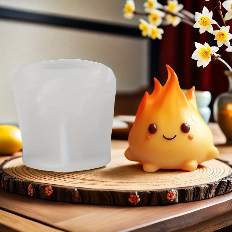 Cute Flame Silicone Candle Molds - Soft, Durable & High-Temp Resistant DIY Casting Molds for Resin, Plaster, Wax - Irregular Shape Decorative Ornaments, Perfect for Holiday & Birthday Gifts