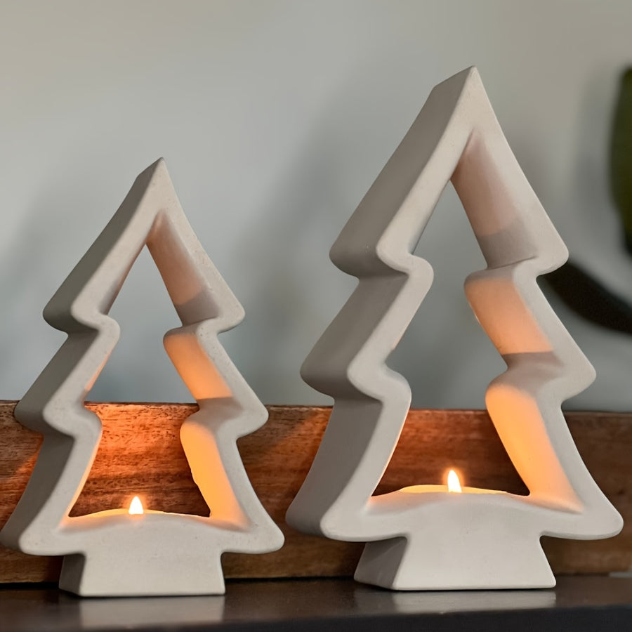 Silicone Mold - Christmas Tree Tea Light Holder - Christmas Tree Candle Holder - Christmas Home Decoration Clay Mold Silicone Mold