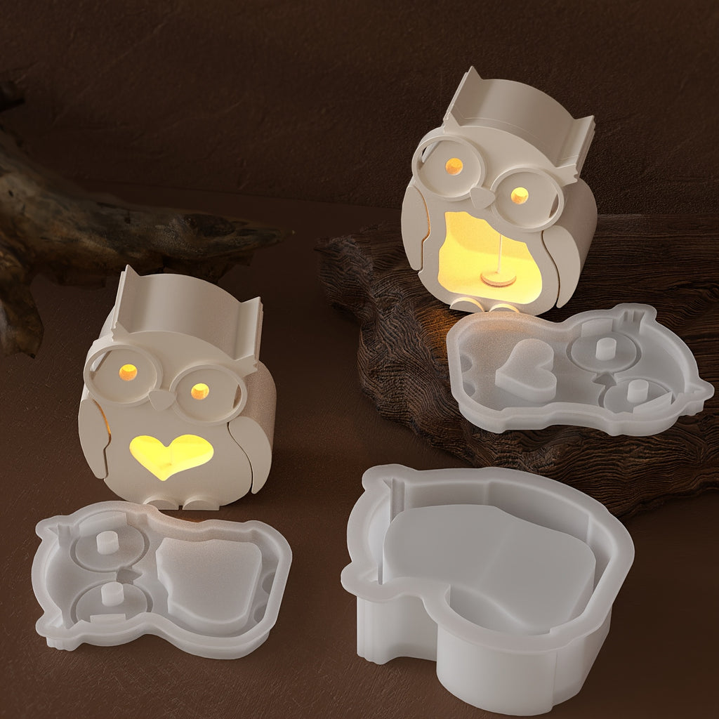 A Set of 7 Owl-Shaped Silicone Molds, Suitable for Resin Casting, Plaster Molds, And Ideal for Projects Involving Plaster, Resin, -Cement, And Other Crafts, Perfect for Owl-Themed Desktop Decorations And Home Ambiance