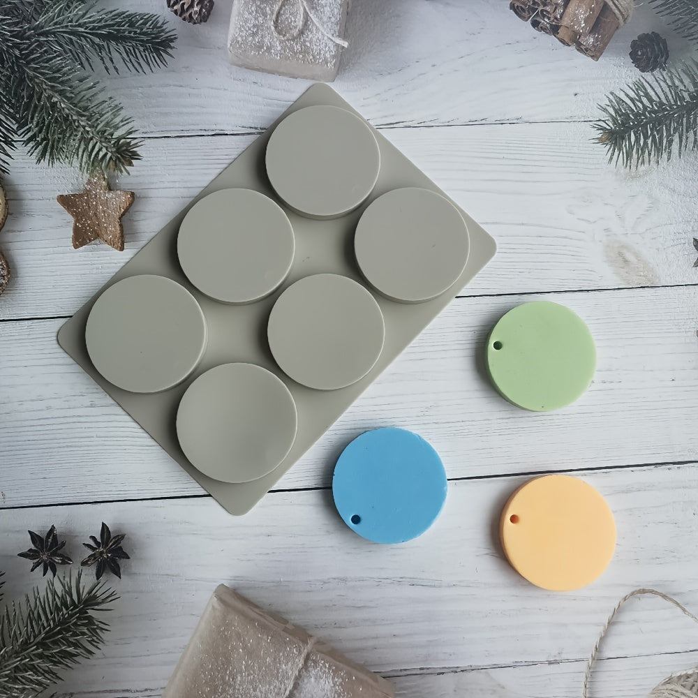 1pc Fantasy-Themed Silicone Aromatherapy Mold, 6-Cavity Round DIY Wax Crafting Tool, Fantasy Theme