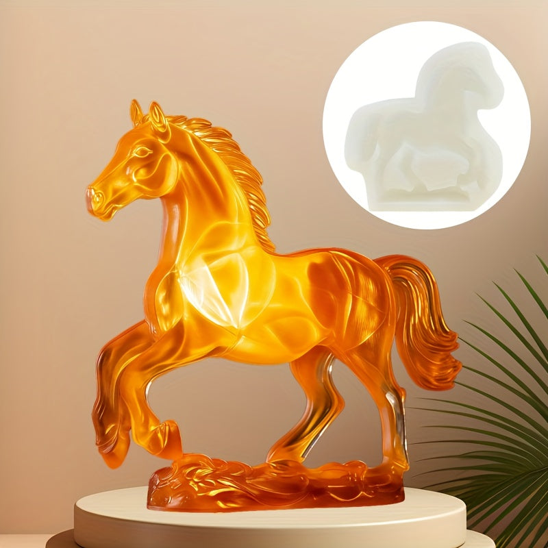Silicone Molds for Candles Shaped Like Galloping Horses, Resin Figurines of Horses, Molds for Concrete, Cement, And Plaster Crafts, And Candle Molds, Perfect As New Year Gifts
