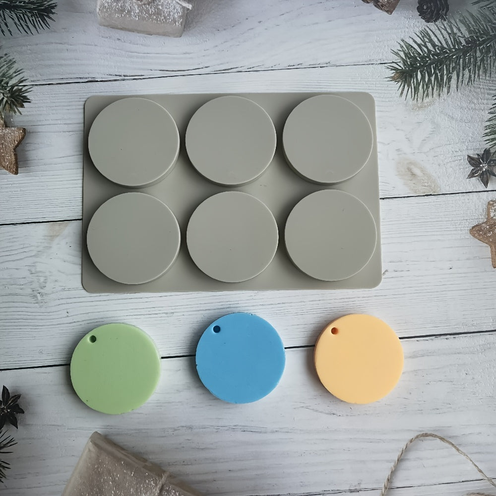 1pc Fantasy-Themed Silicone Aromatherapy Mold, 6-Cavity Round DIY Wax Crafting Tool, Fantasy Theme