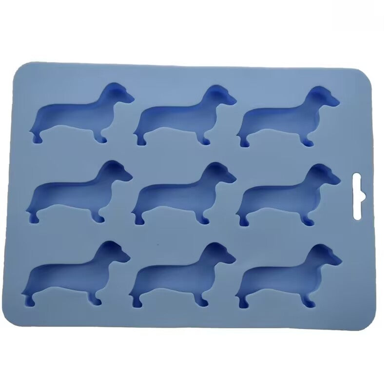 Versatile Dachshund-Shaped Silicone Mold for Ice, Candy, and Chocolates - Perfect for Parties, Easy Cleanup, Kitchen Must-Have