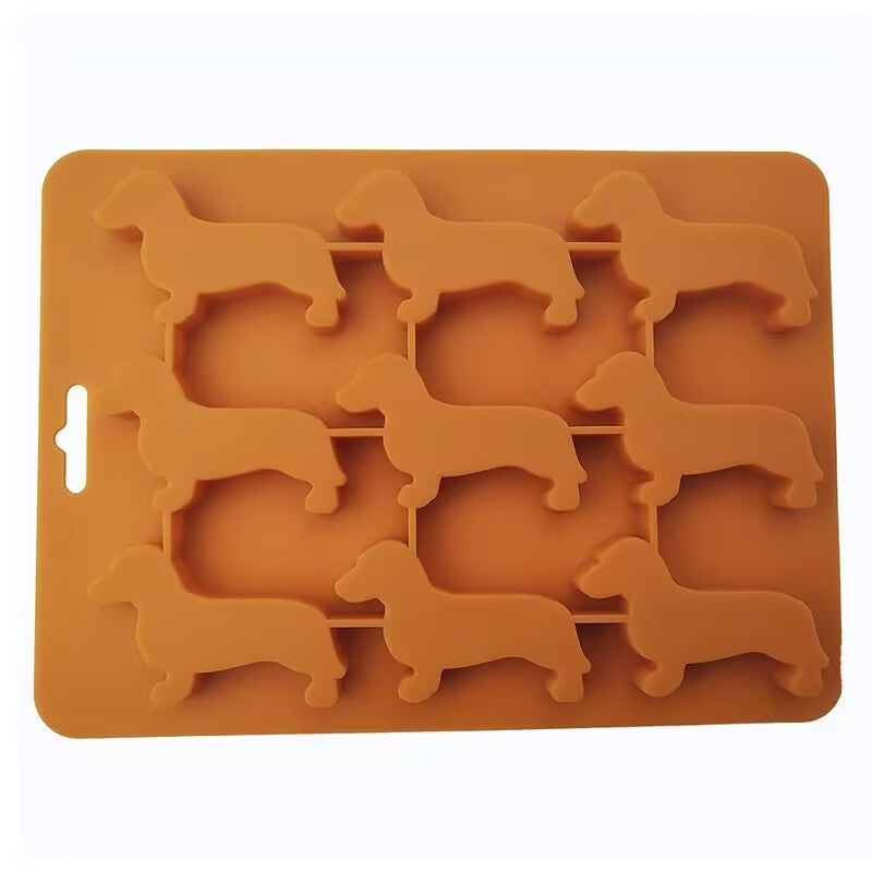 Versatile Dachshund-Shaped Silicone Mold for Ice, Candy, and Chocolates - Perfect for Parties, Easy Cleanup, Kitchen Must-Have