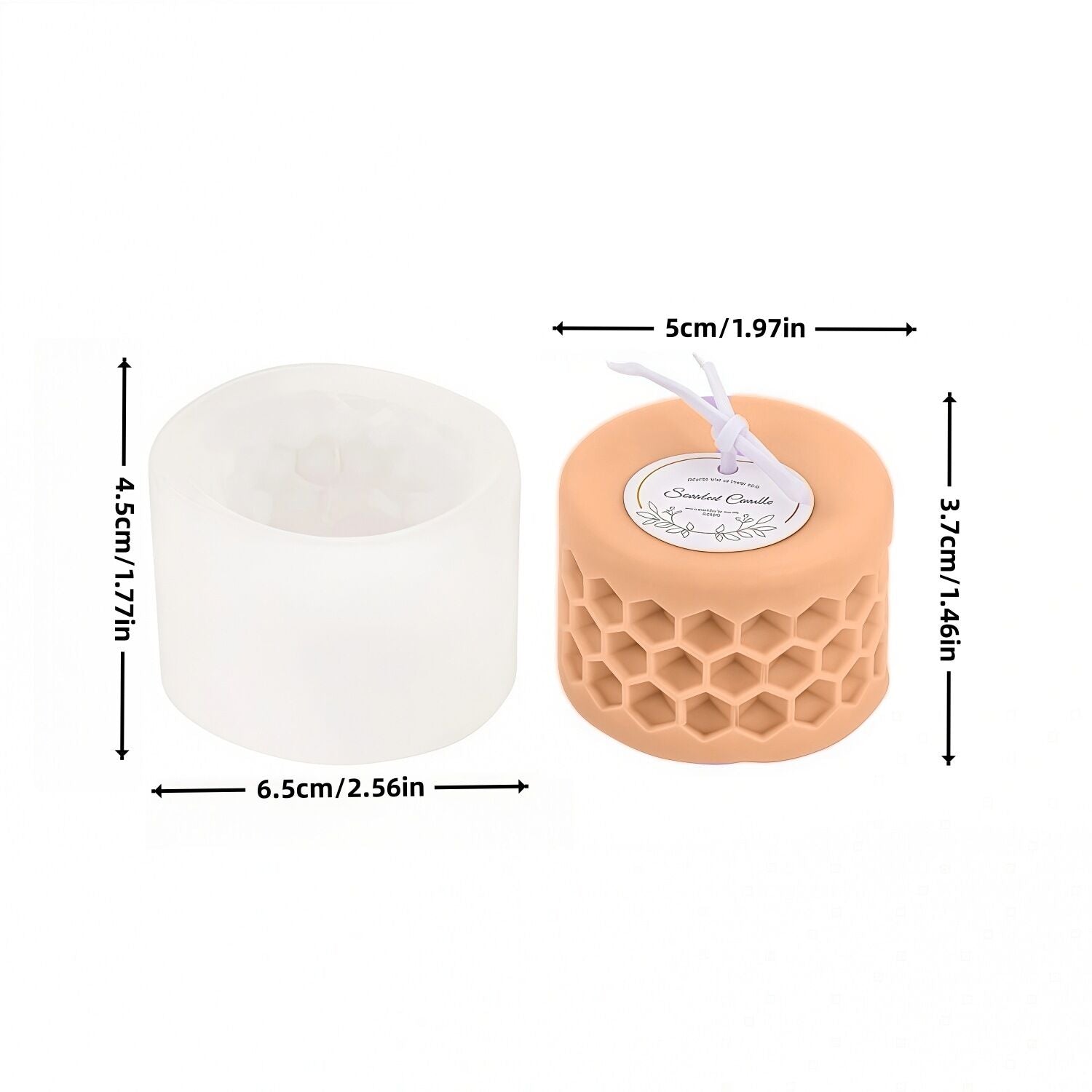 Silicone Mold in The Shape of a Beehive with Floral Reliefs