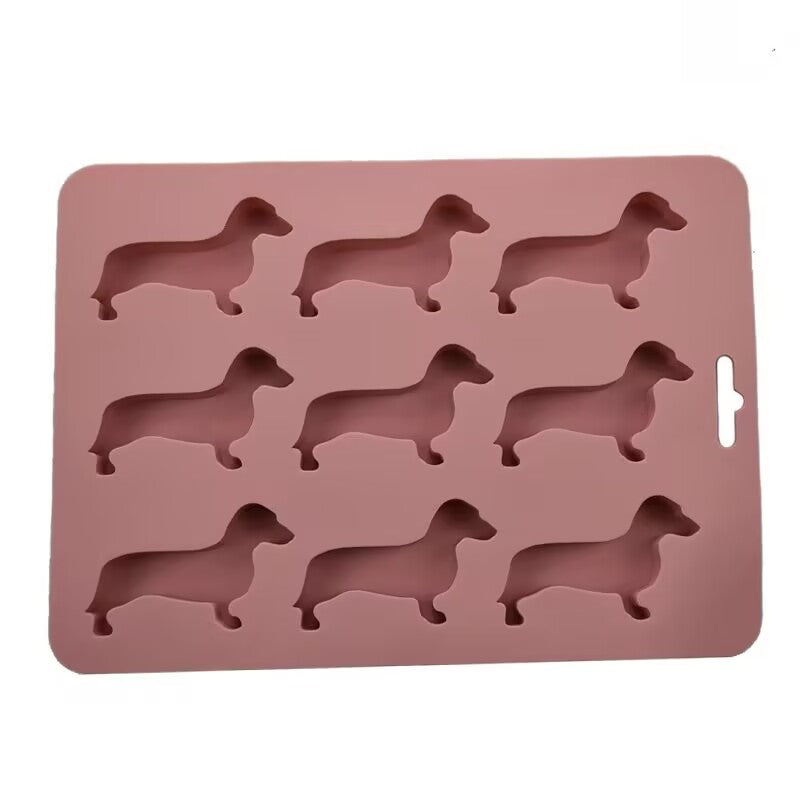 Versatile Dachshund-Shaped Silicone Mold for Ice, Candy, and Chocolates - Perfect for Parties, Easy Cleanup, Kitchen Must-Have