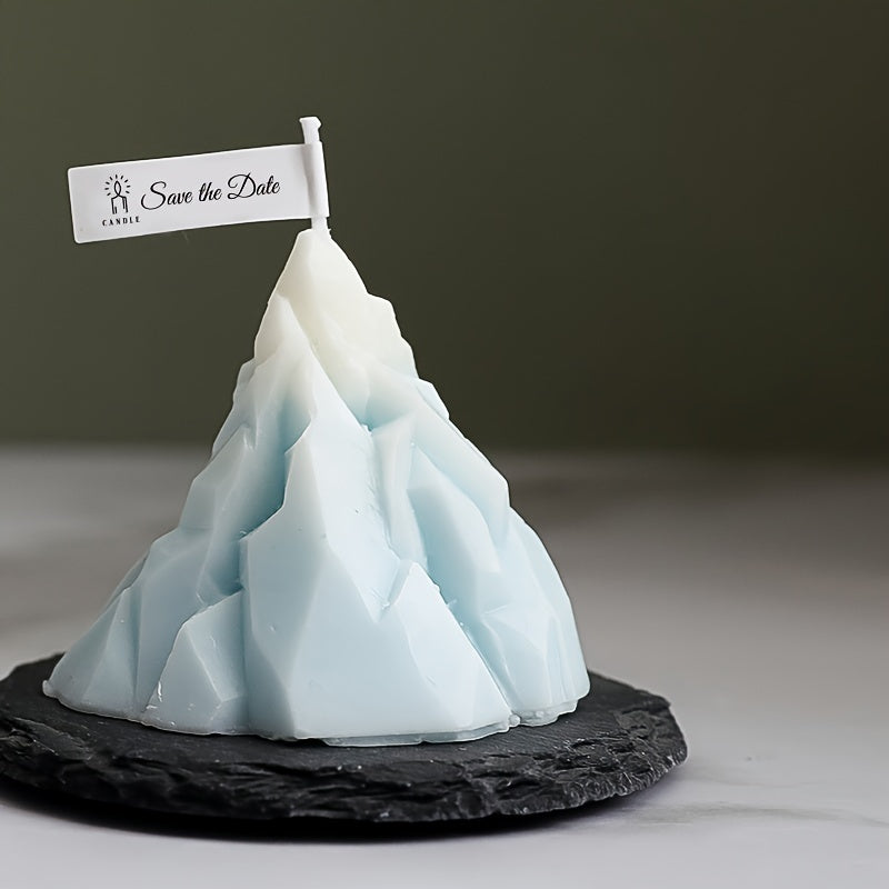 Creative Gift Ornament Mold Snow Mountain Candle Making Silicone Mold, DIY Aromatherapy Plaster Decorative Candle Making Supplies, Home Craft Decoration