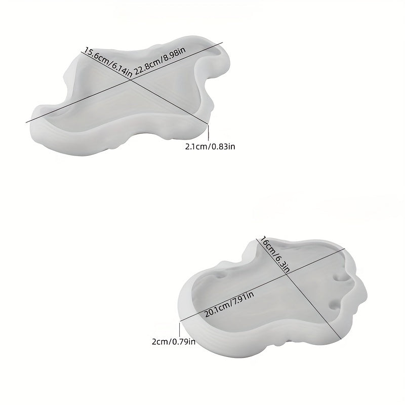 DIY Drop Glue Gypsum Cement European Style Lace Relief Tray Tray Storage Tray Mirror Surface Silicone Mold