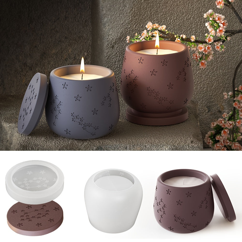 1pc storage jar silicone mold, jewelry storage jar mold, creative 's breath constellation pudding bottle candle cup mold, suitable for resin plaster casting star-shaped decorative ornaments making tools
