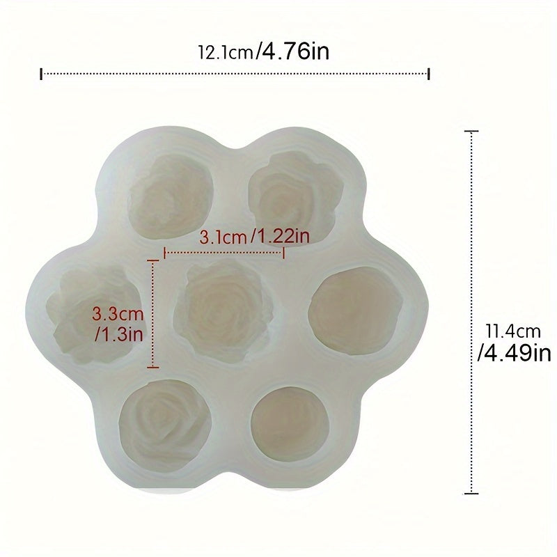 3D Rose & Peony Silicone Molds for DIY Candles, Scented Soaps, and Resin Crafts - Handmade Crystal Epoxy Casting Tools