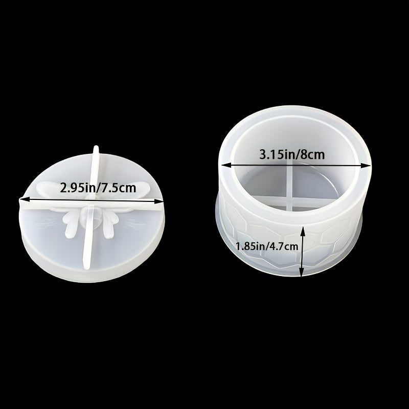 Silicone Resin Molds for Candle Holders, Bee Jar Storage Box, Epoxy Resin Molds, Cup Molds, DIY Craft Molds for Home Decor, Jewelry Making, and Craft Supplies, Candle Making Supplies, Detailed Bee Design