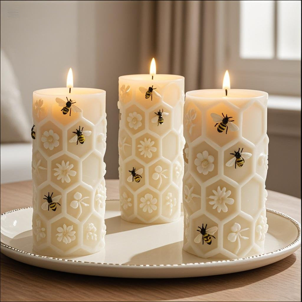 Honeycomb& Bee Candle Mold