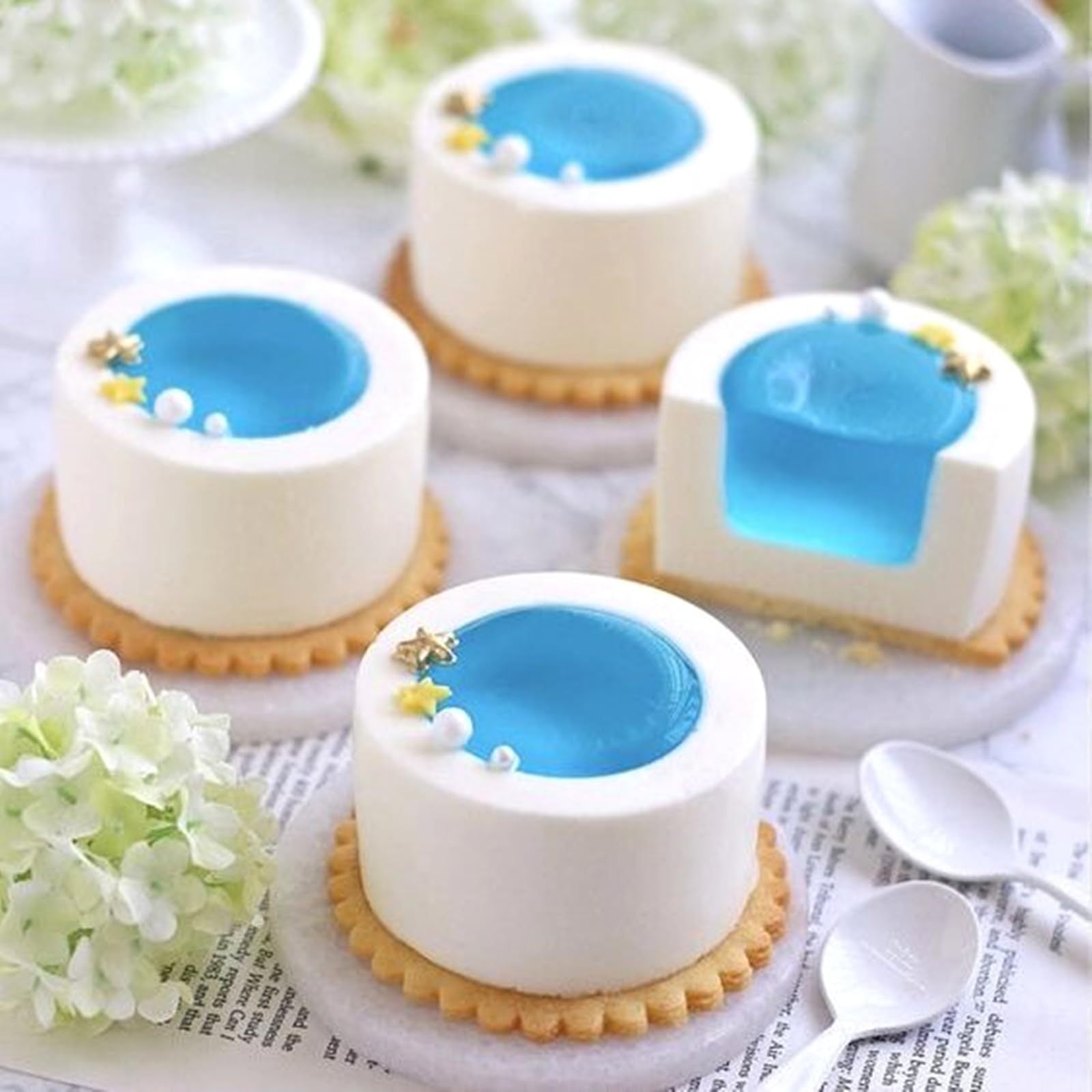 1pc Food-Safe Silicone Mold with Concave-Convex Design for Pudding Cakes, Soap, Candles & Bread - Multi-Use Non-Stick Baking & DIY Mold for Creative Desserts