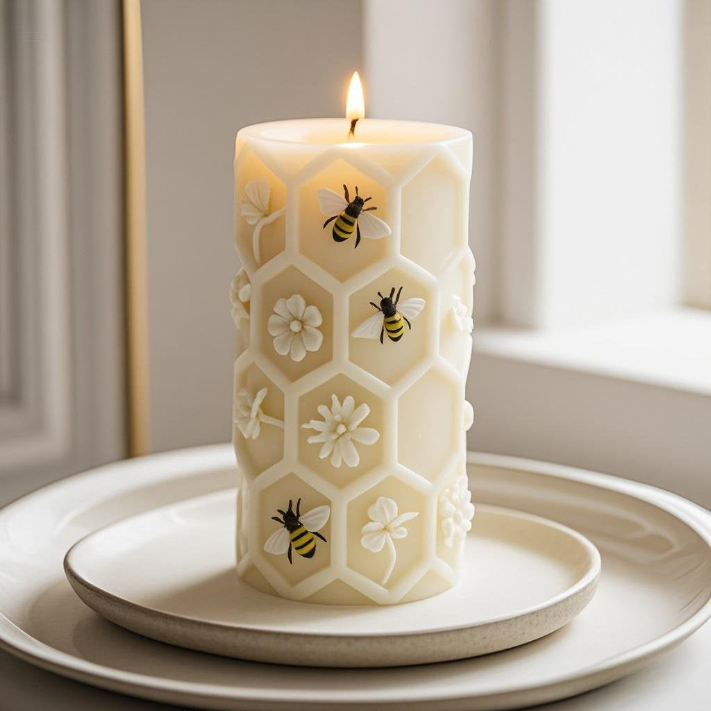 Honeycomb& Bee Candle Mold