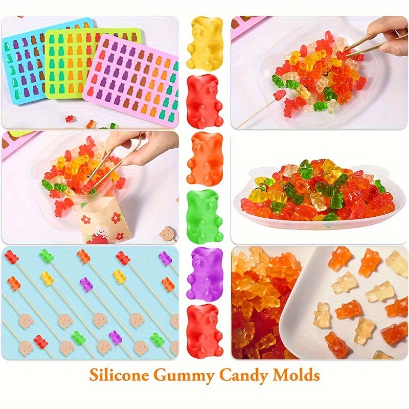 Dinosaur Gummy Molds, Bear Gummy Molds, Mini Silicone Molds, Gummy Molds, Droppers, Perfect for Non-Stick Silicone Molds