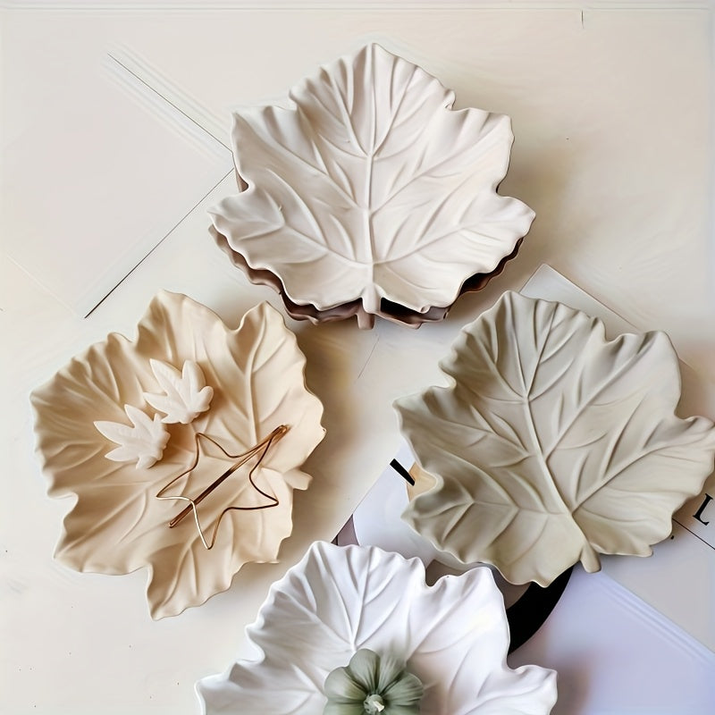 1pc of Gray Clay Resin Mold in The Shape of a Maple Leaf, Large Silicone Tray Resin Casting Mold for Jewelry Containers, Artistic Resin Coasters, Board Tray Silicone Molds