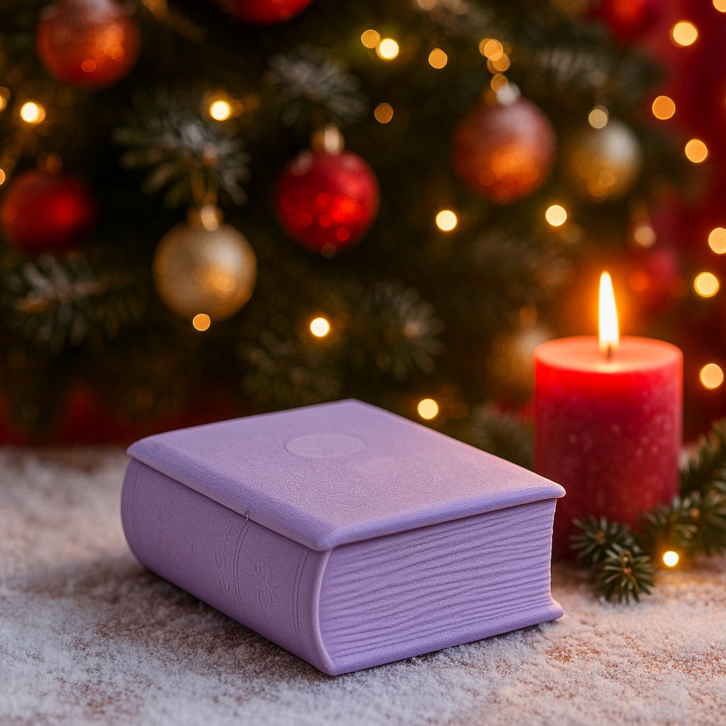 Silicone Mold for a Book-Shaped Candle Holder - an Ornament for Aromatherapy Candles