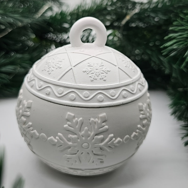 Snowflake Candle Jar Silicone Molds, Clay Molds for DIY Plaster Candles, Storage Boxes, Christmas Decorations and Holiday Crafts