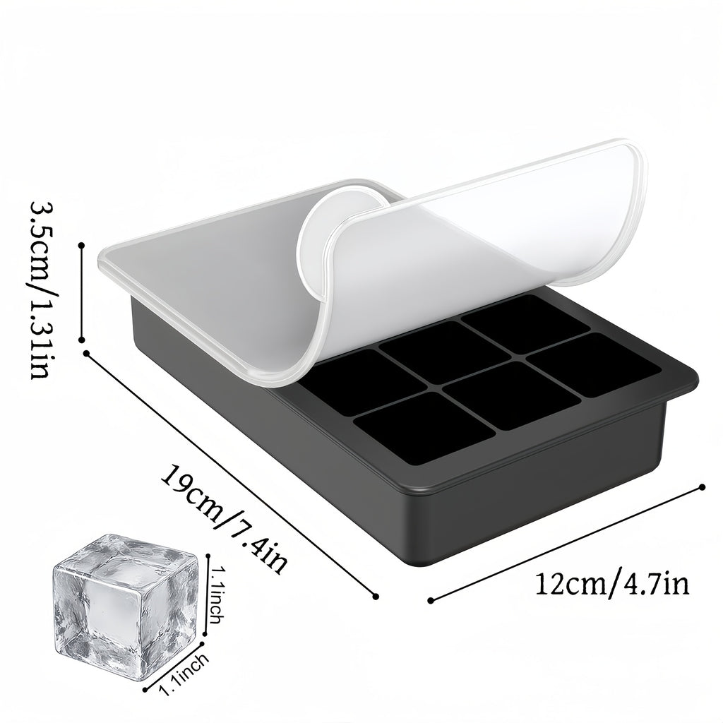 15 Grid Food Grade Silicone Ice Cube Tray with Lid Ice Making Tool