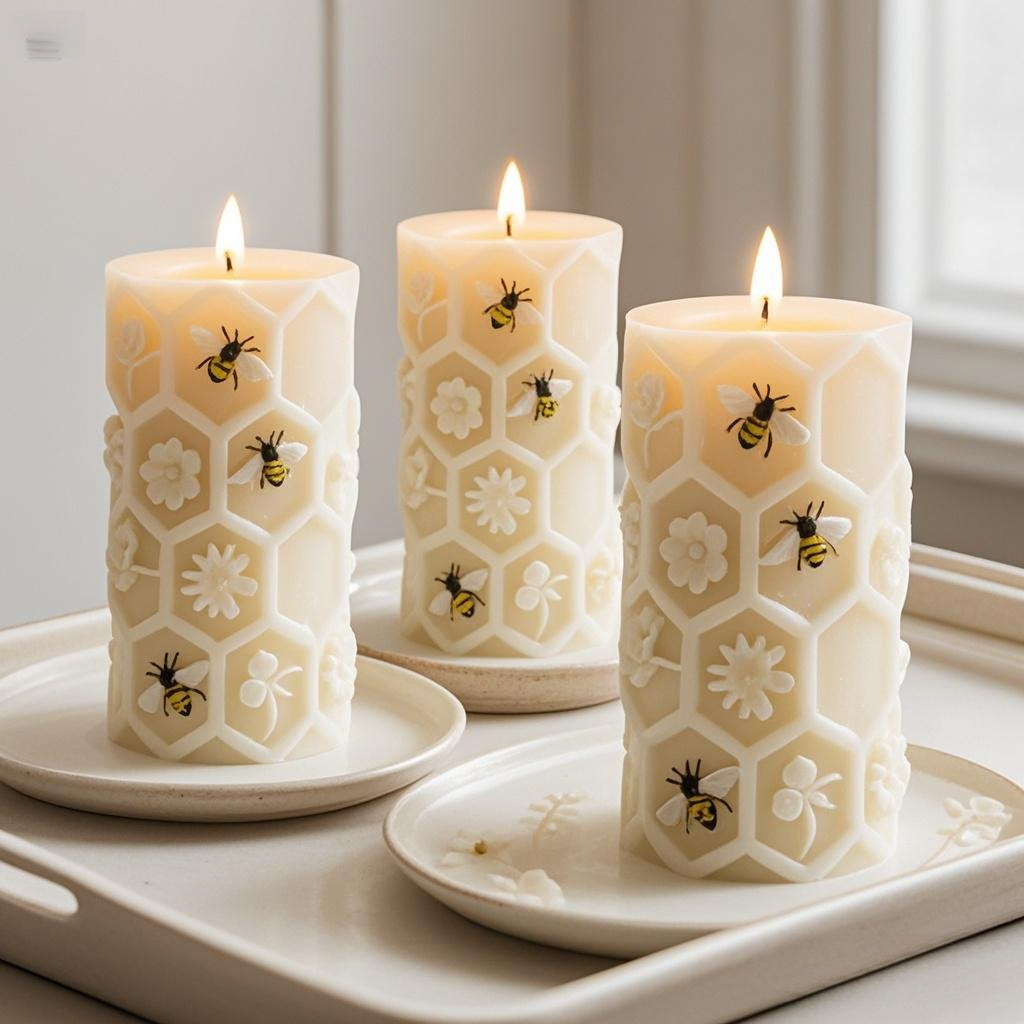 Honeycomb& Bee Candle Mold
