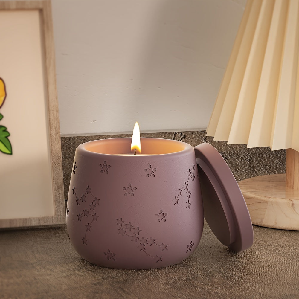 1pc storage jar silicone mold, jewelry storage jar mold, creative 's breath constellation pudding bottle candle cup mold, suitable for resin plaster casting star-shaped decorative ornaments making tools