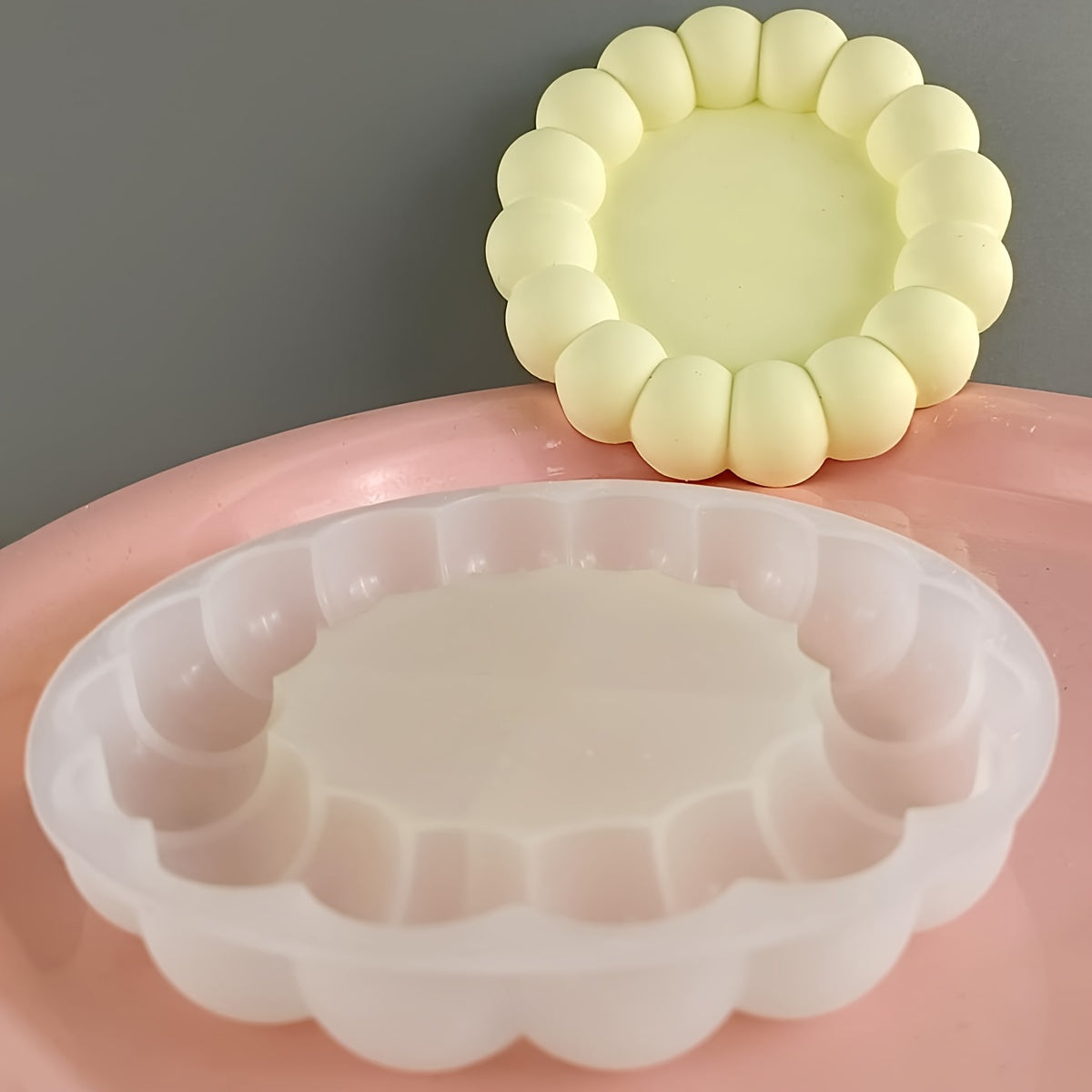 Round Bubble Coaster Silicone Molds for DIY Epoxy Jewelry Storage Tray, Plaster Tray, Cement Cup Pad, Injection Resin Mold