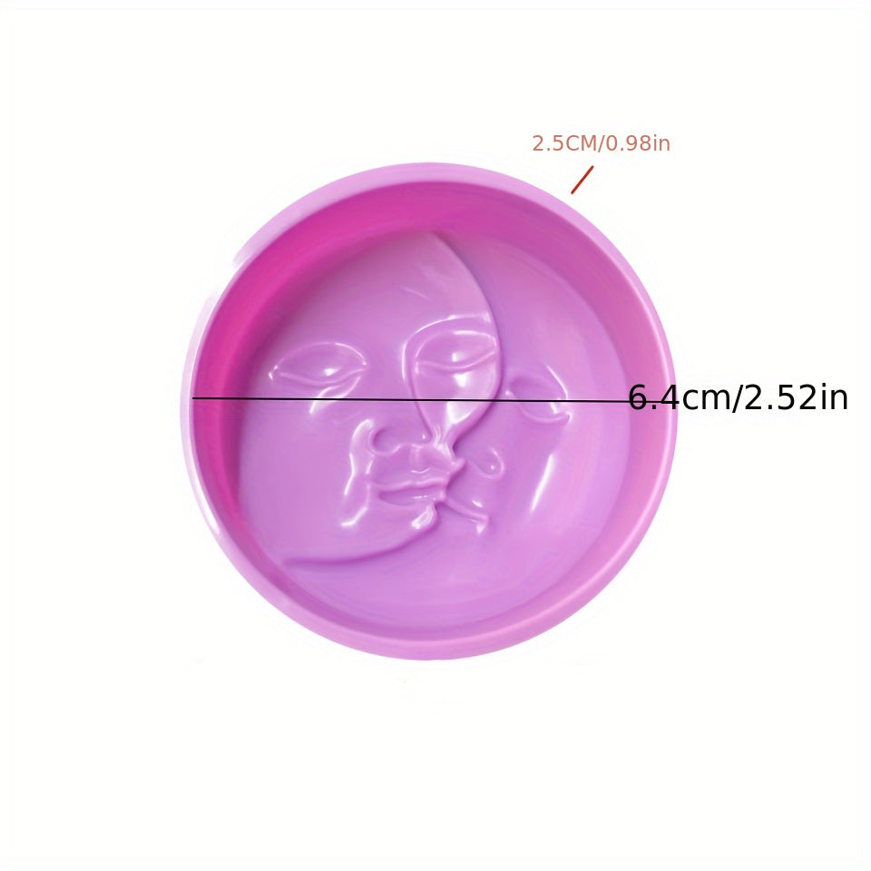 Moon Sun Face Silicone Mold DIY Handmade Candle Soap Resin Plaster Mold Craft Candle Making Supplies