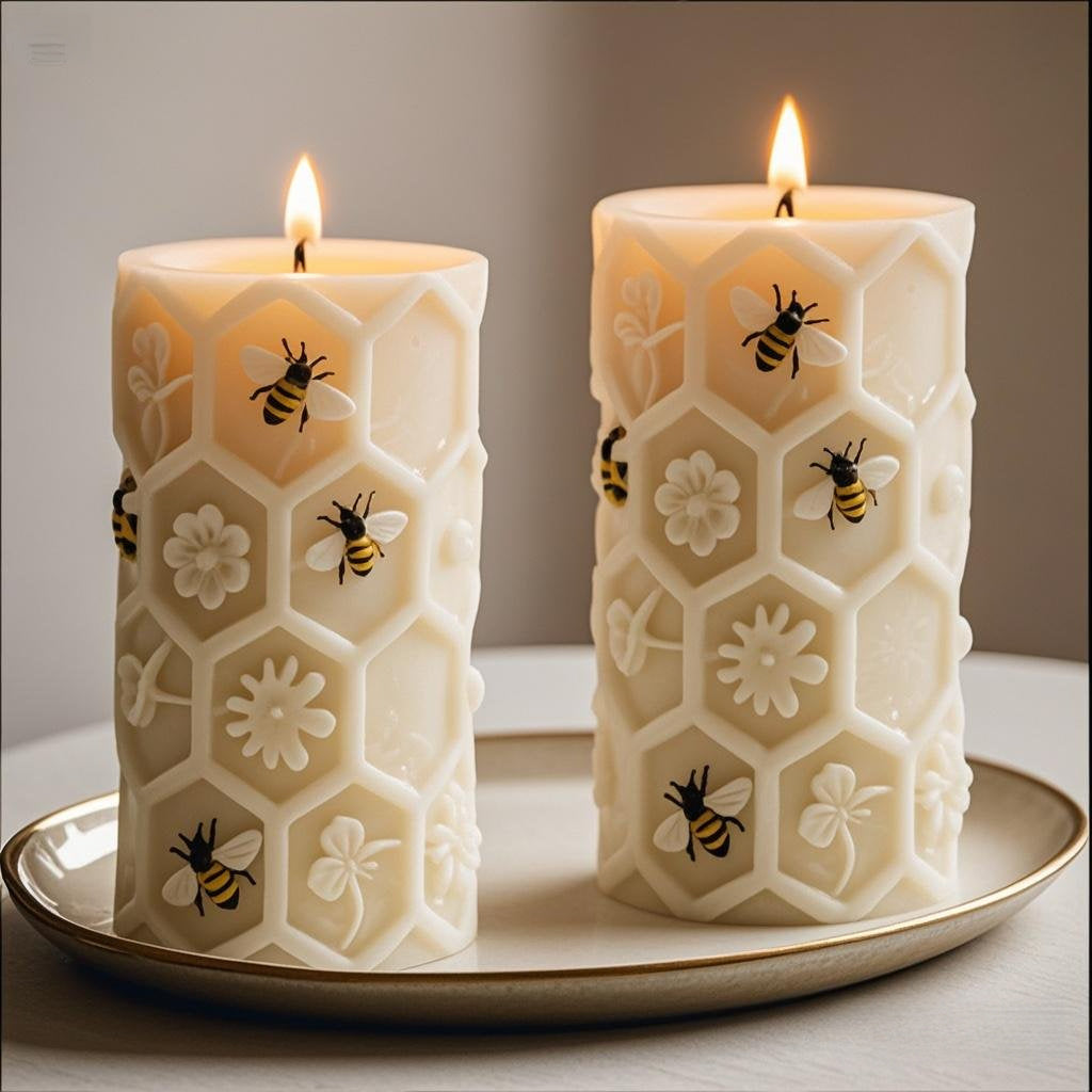 Honeycomb& Bee Candle Mold