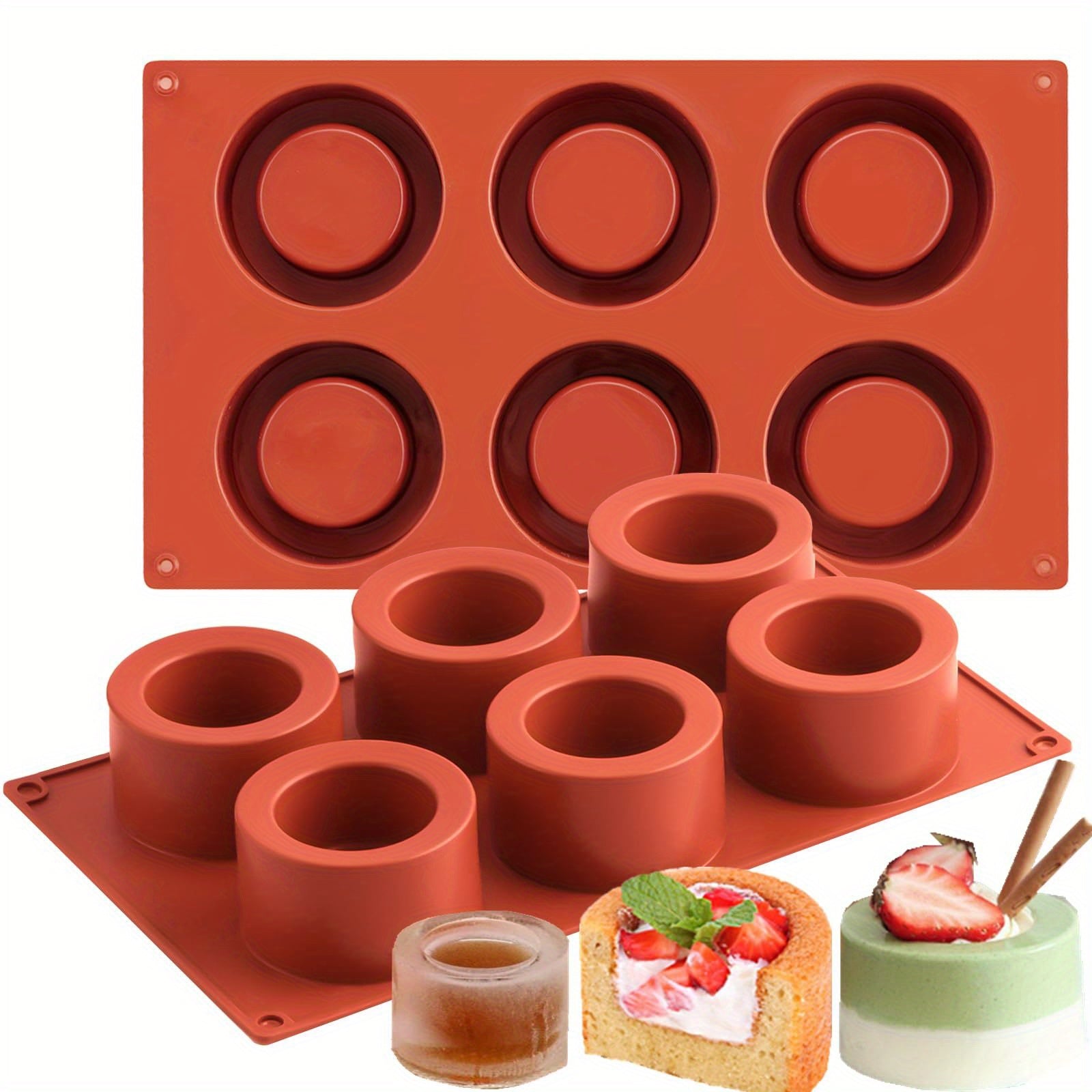 1pc Food-Safe Silicone Mold with Concave-Convex Design for Pudding Cakes, Soap, Candles & Bread - Multi-Use Non-Stick Baking & DIY Mold for Creative Desserts