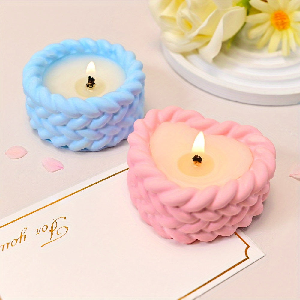 eusable Non-Toxic Home Decor Gift Idea - Silicone Mold for Scented Candles & Succulent Planters - Hemp Rope Twist Design - Dual-Use DIY Craft Mold