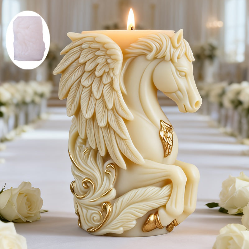 3D Pegasus Candle Silicone Mold