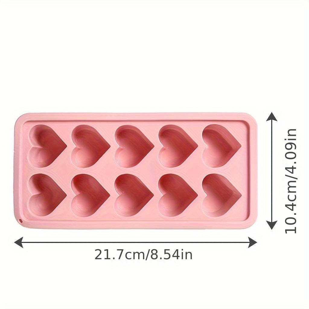 1pc Heart-Shaped Silicone Ice Cube Mold - Multifunctional Chocolate, Pudding & Jelly Mold for Valentine'S Day, Kitchen Essentials, Apartment Essentials