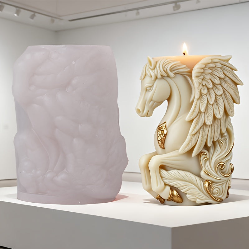 3D Pegasus Candle Silicone Mold