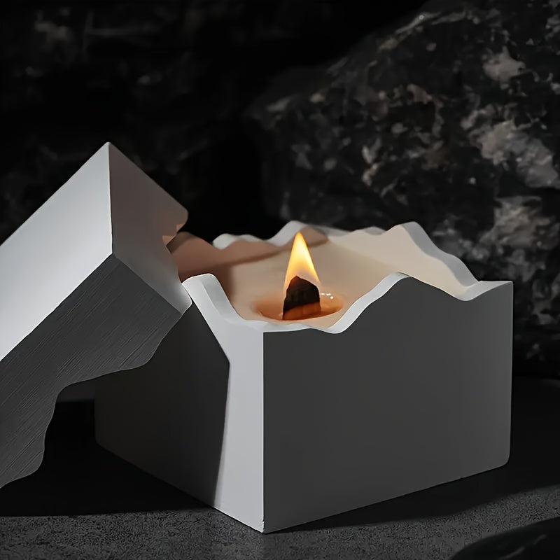 esin Casting Molds LEQU 2pcs/sets SILICONE can mold with LID - square and round jewelry box Candlestick mold - epoxy resin gypsum cement casting mold