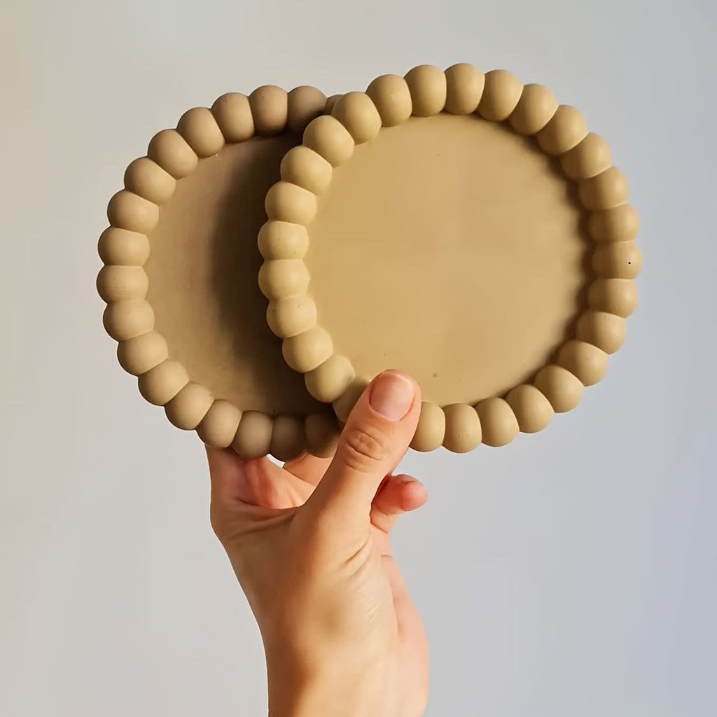 Round Bubble Coaster Silicone Molds for DIY Epoxy Jewelry Storage Tray, Plaster Tray, Cement Cup Pad, Injection Resin Mold