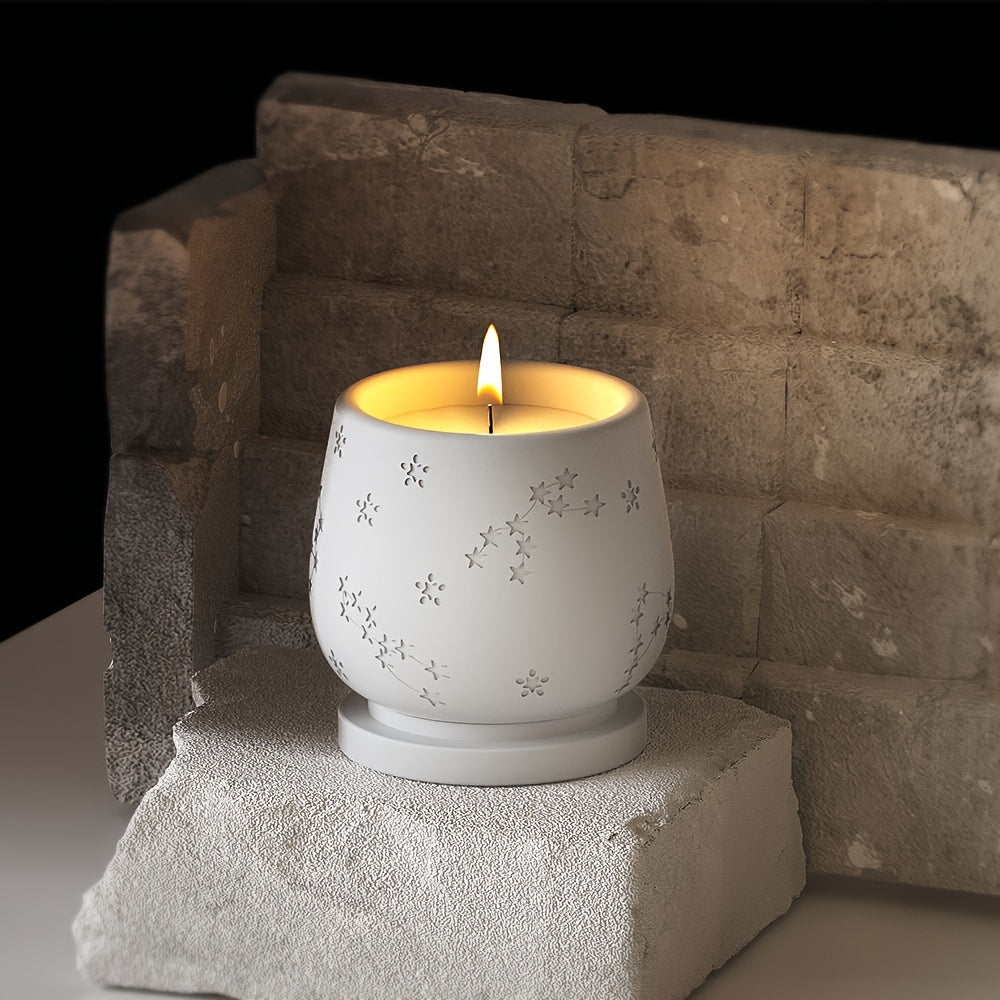 1pc storage jar silicone mold, jewelry storage jar mold, creative 's breath constellation pudding bottle candle cup mold, suitable for resin plaster casting star-shaped decorative ornaments making tools