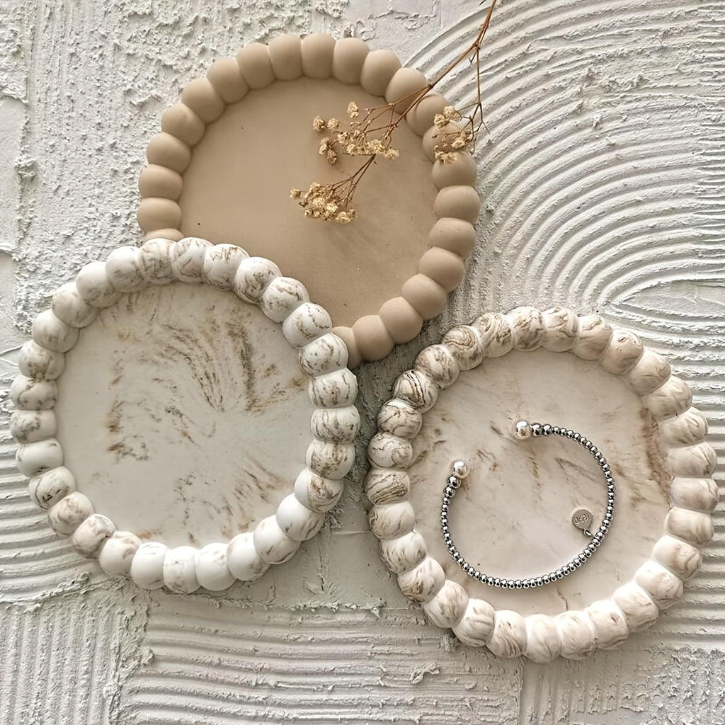 Round Bubble Coaster Silicone Molds for DIY Epoxy Jewelry Storage Tray, Plaster Tray, Cement Cup Pad, Injection Resin Mold