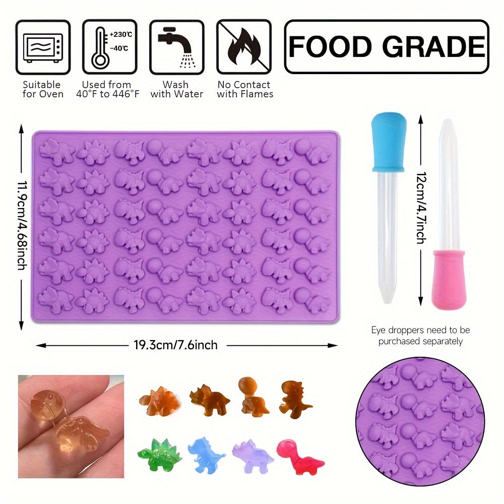 Dinosaur Gummy Molds, Bear Gummy Molds, Mini Silicone Molds, Gummy Molds, Droppers, Perfect for Non-Stick Silicone Molds