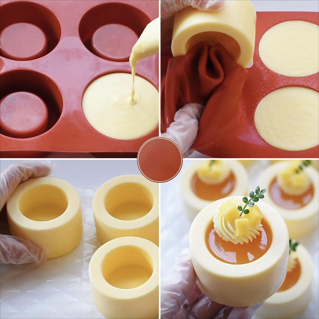 1pc Food-Safe Silicone Mold with Concave-Convex Design for Pudding Cakes, Soap, Candles & Bread - Multi-Use Non-Stick Baking & DIY Mold for Creative Desserts
