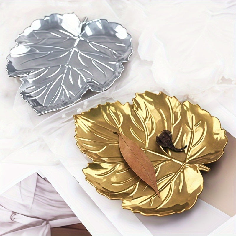 1pc of Gray Clay Resin Mold in The Shape of a Maple Leaf, Large Silicone Tray Resin Casting Mold for Jewelry Containers, Artistic Resin Coasters, Board Tray Silicone Molds