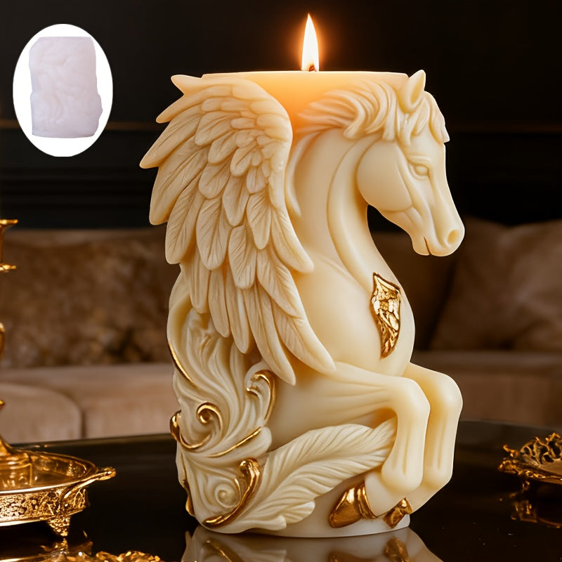 3D Pegasus Candle Silicone Mold