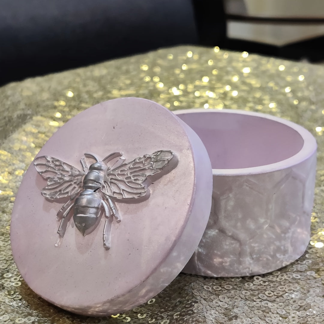 Silicone Resin Molds for Candle Holders, Bee Jar Storage Box, Epoxy Resin Molds, Cup Molds, DIY Craft Molds for Home Decor, Jewelry Making, and Craft Supplies, Candle Making Supplies, Detailed Bee Design