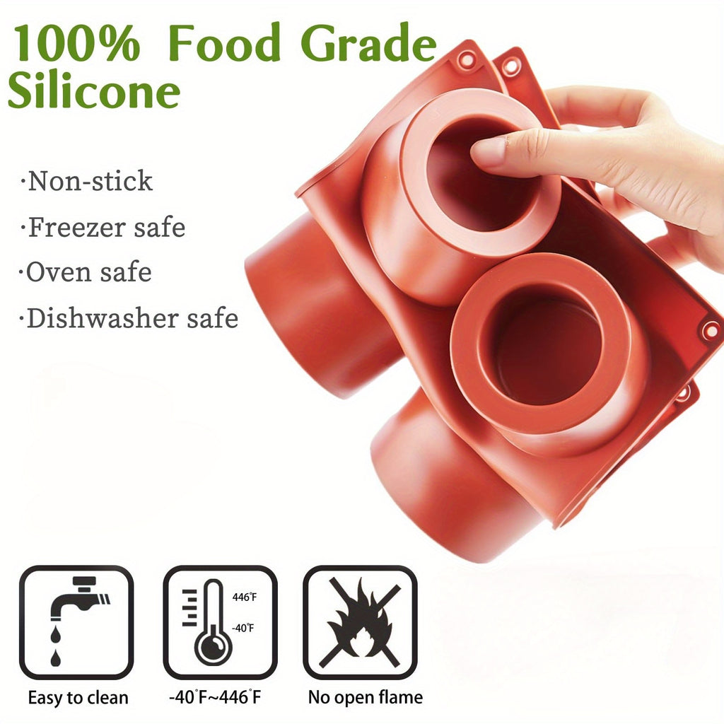 1pc Food-Safe Silicone Mold with Concave-Convex Design for Pudding Cakes, Soap, Candles & Bread - Multi-Use Non-Stick Baking & DIY Mold for Creative Desserts