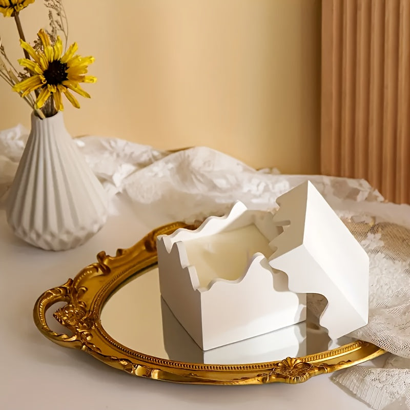 esin Casting Molds LEQU 2pcs/sets SILICONE can mold with LID - square and round jewelry box Candlestick mold - epoxy resin gypsum cement casting mold