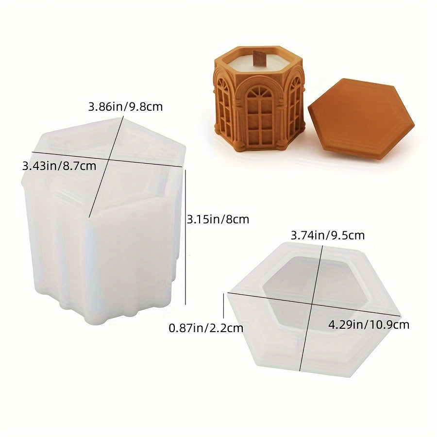 DIY Thick Plaster House Decor Casting - 3D European Roman Castle Column - Candle Silicone Mold