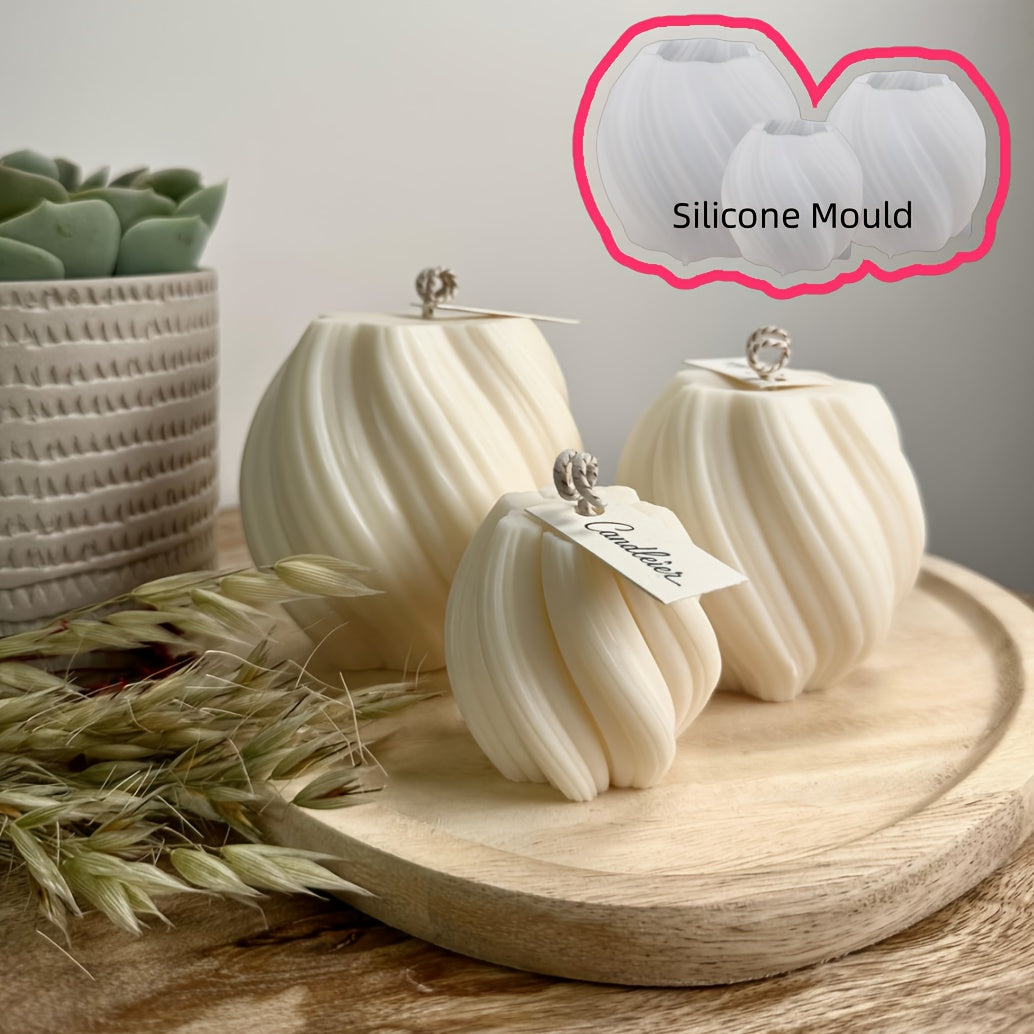 3D Rotating Column Candle Silicone Mold